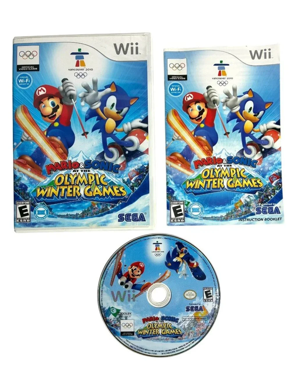 Mario & Sonic London 2012 Olympic Games & Winter Games Wii CIB Complete Tested